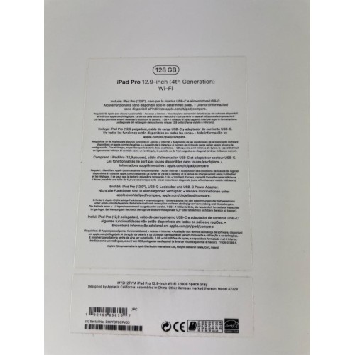 iPad Pro 12,9'' 4a (quarta) Generazione 128GB 256GB 512GB