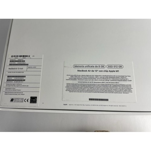 MacBook Air 2020 13'' M1 8C CPU 8C GPU 8GB 512GB MGN73T/A MGNE3T/A MGNA3T/A A2337