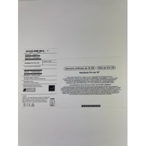 MacBook Pro 16” 2021 Chip Apple M1 Pro 16GB 512GB A2485 MK1E3T/A SILVER