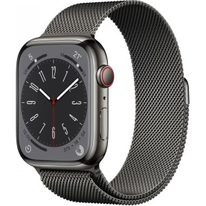 Apple Watch Serie 8 GPS + Cell 45mm Cassa in Acciaio Graphite MNKX3TY/A
